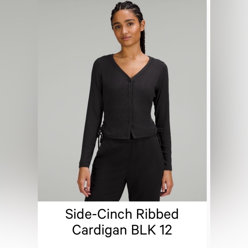 lululemon athletica Black Cardigan size 12